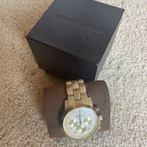 Michael Kors white tortoise watch
